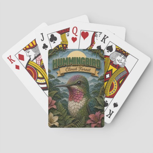 Hummingbird Cloud Forest POPCUT Poker Cards