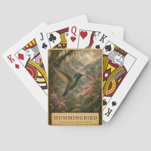Hummingbird Cloud Forest VINTAGE Poker Cards
