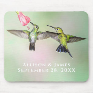 Hummingbird Couple Personalized Mouse Pad