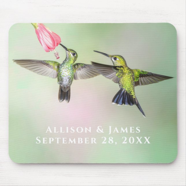 Hummingbird Couple Personalized Mouse Pad (Front)