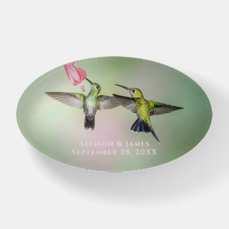 Hummingbird Couple Personalized Paperweight