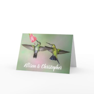 Hummingbird Couple Valentine's Day Personalized Holiday Card Hummingbird Couple Valentine's Day Personalized Holiday Card