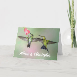 Hummingbird Couple Valentine's Day Personalized Holiday Card