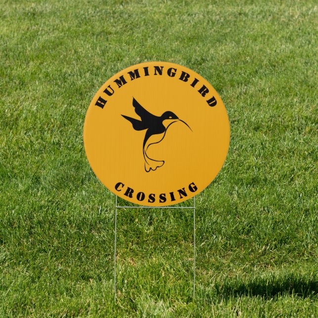 Hummingbird crossing sign (Insitu)