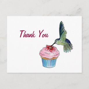 Hummingbird Cupcake Love Postcard