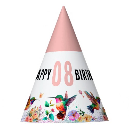 Hummingbird Custom Text Birthday Party Party Hat