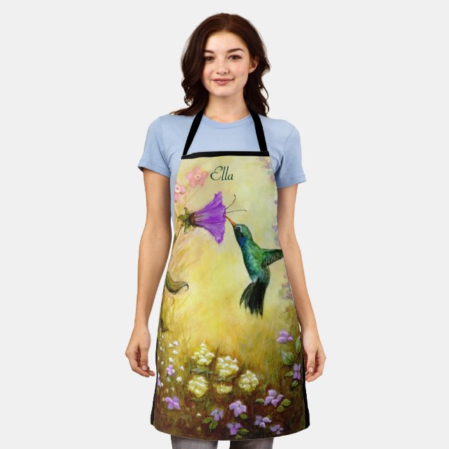 Hummingbird Customizable Apron (Medium) (Worn)