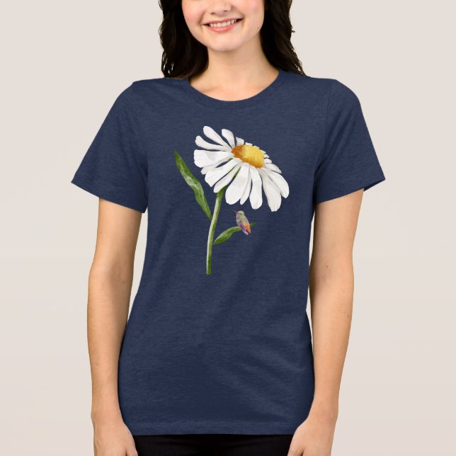 Hummingbird & Daisy Tri-Blend Shirt (Front)
