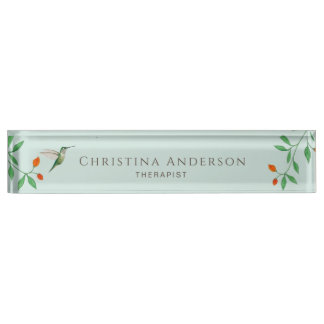 Hummingbird   desk name plate