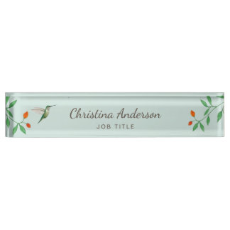 Hummingbird   desk name plate
