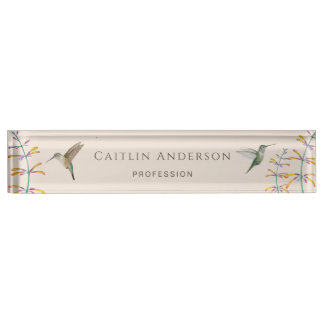 Hummingbird   desk name plate