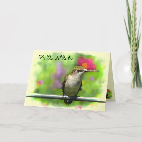 Hummingbird Dia del Padre Card