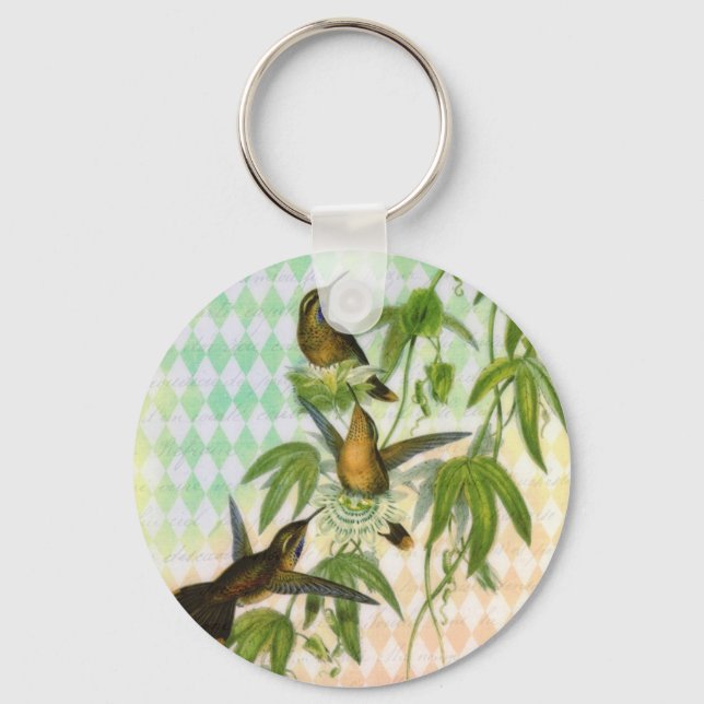 Hummingbird Digital Art Keychain (Front)