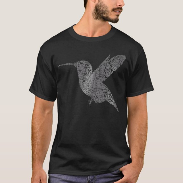 Hummingbird Distressed Print Hummingbird T-Shirt (Front)