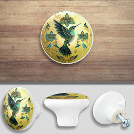 Hummingbird Elegant Cabinet Drawer Furniture  Ceramic Knob