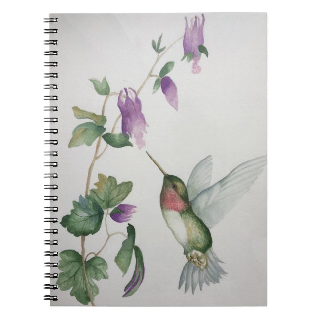 Hummingbird Elegant Wateroclor Notebook (Front)