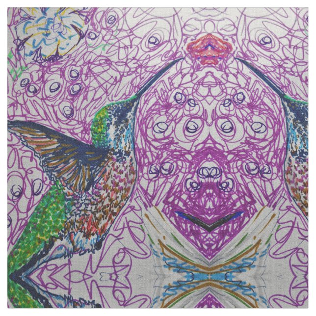 Hummingbird Energy Fabric (Close Up)