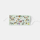Hummingbird Face Mask Green Background (Front, Folded)