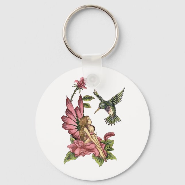 Hummingbird Fairy Keychain (Front)