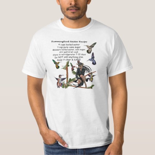 Hummingbird Fairy Queen Nectar Recipe T_Shirt