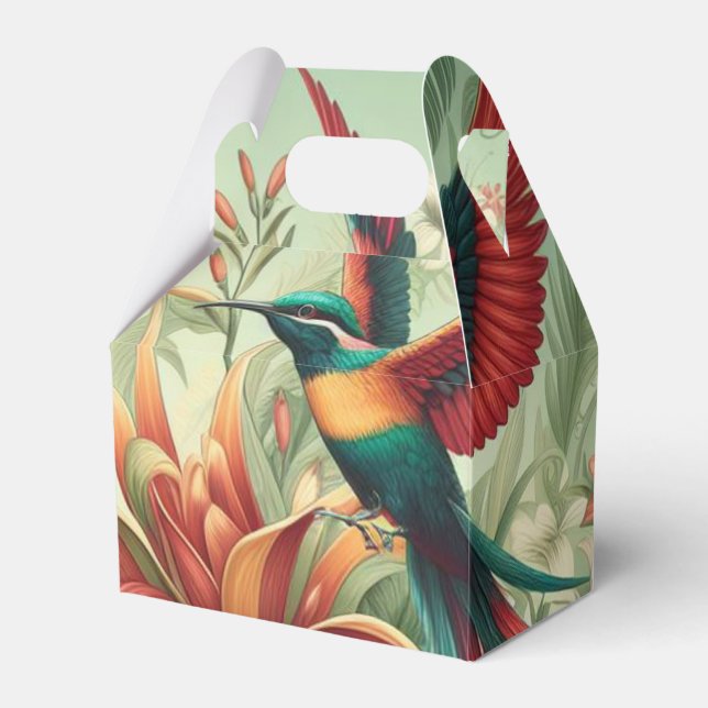 Hummingbird Favor Bag Favor Boxes (Front Side)