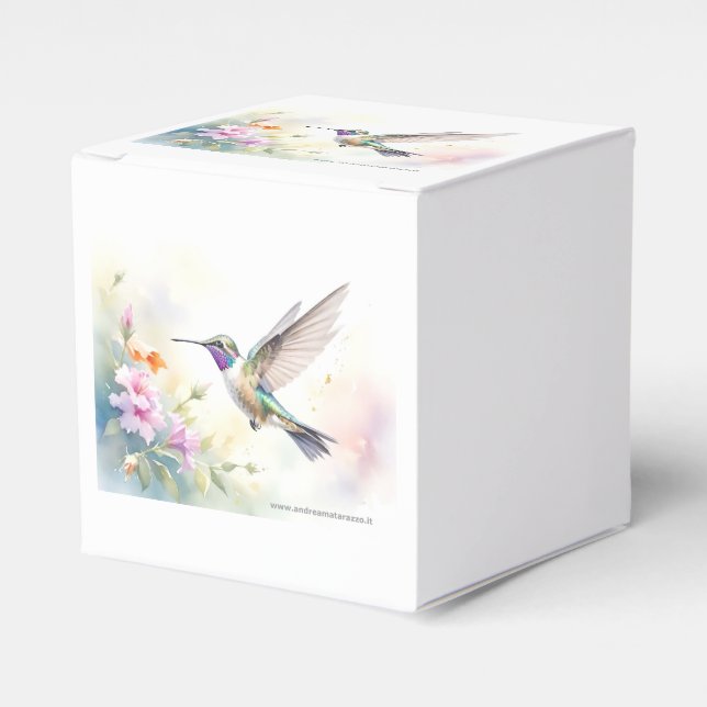 Hummingbird Favor Boxes (Front Side)