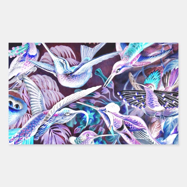 Hummingbird Fine Art Rectangular Sticker (Front)