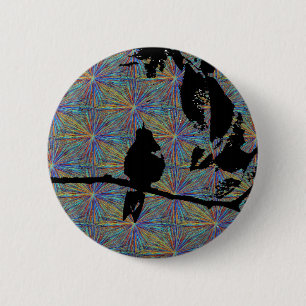 Hummingbird Fireworks Pinback Button
