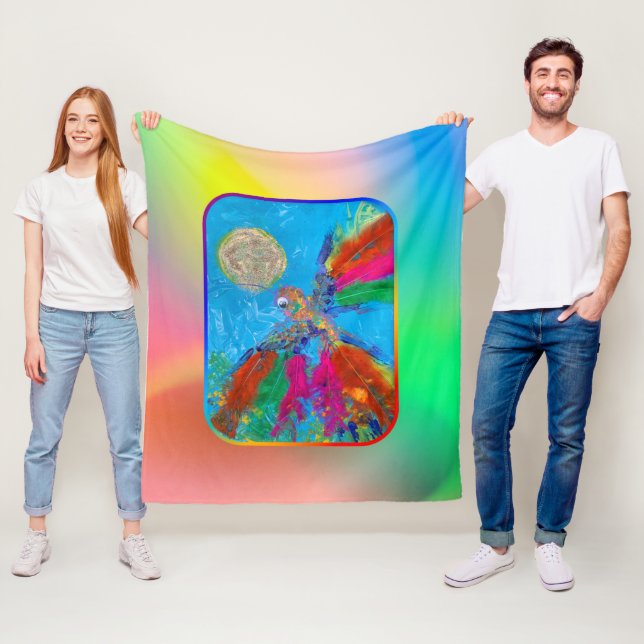 Hummingbird Fleece Blanket (In Situ)