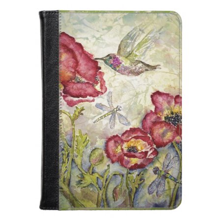 Hummingbird Floral Art Kindle Ipad Cover