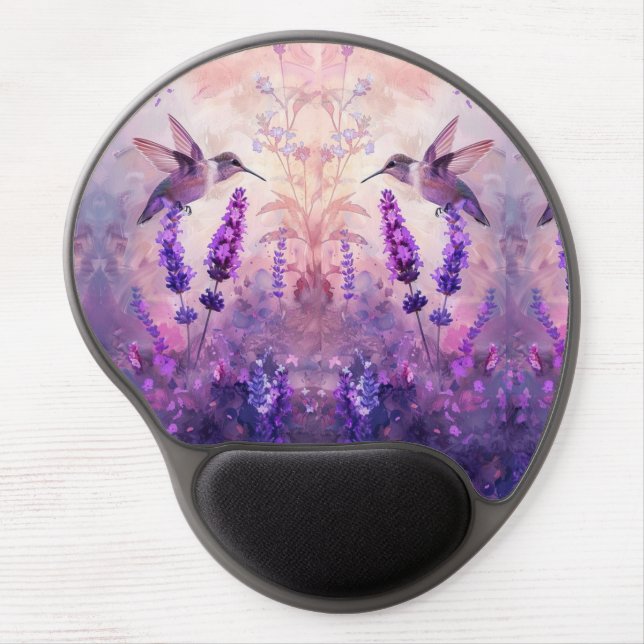 Hummingbird Floral Bliss Gel Mouse Pad (Front)