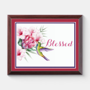 Hummingbird floral Plaque