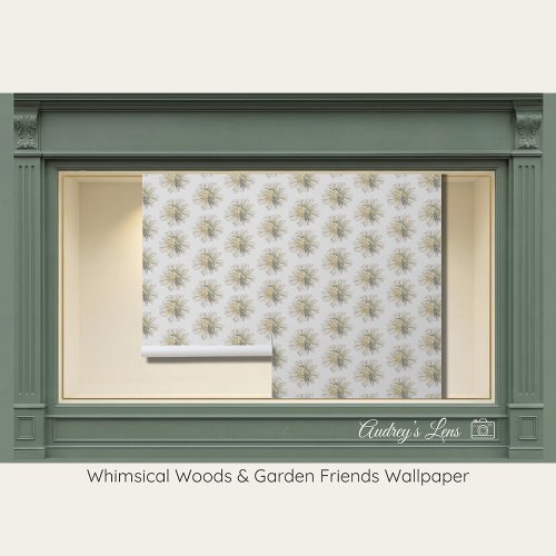 Hummingbird | Floral White Background Wallpaper