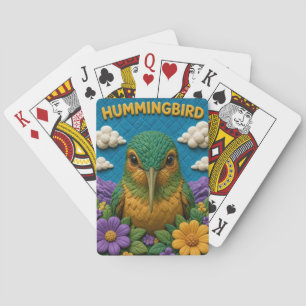 Hummingbird Flower Bank Modern KlayKoo Poker Cards