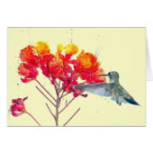 Hummingbird Flower Card (Front Horizontal)