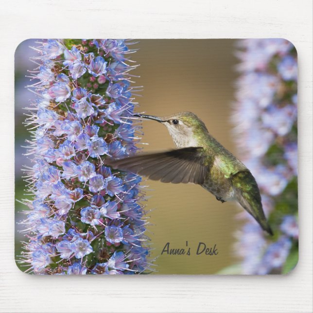 Hummingbird Flower Custom Mousepad (Front)