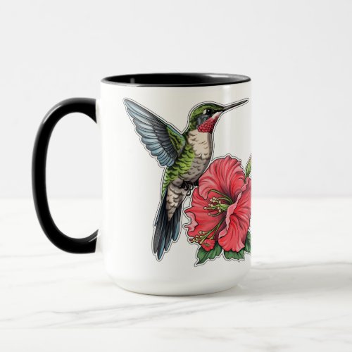 Hummingbird Flower Mug