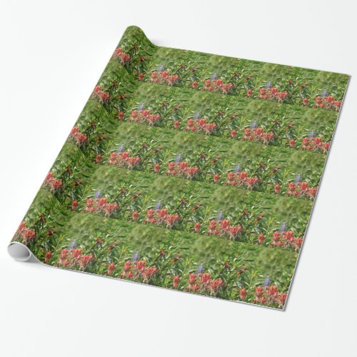 Hummingbird Flowers Wrapping Paper