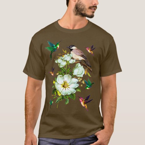 Hummingbird FlowersGift LoverWomen Men Kids  T_Shirt