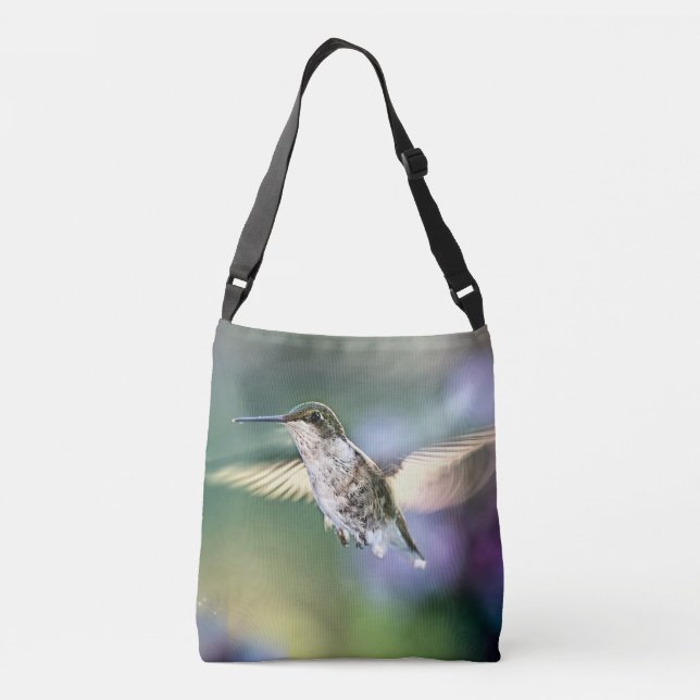 Hummingbird Flying Crossbody Bag (Back)