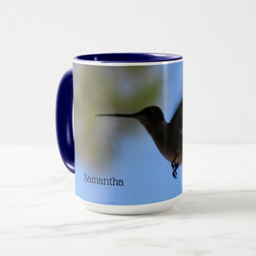 Hummingbird Flying Personalized Mug