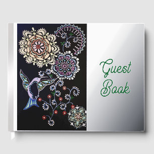 Hummingbird Foil Guest Book