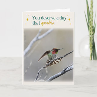Hummingbird Folded Birthday Card