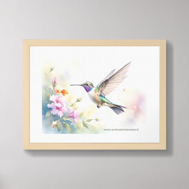 Hummingbird Framed Art (Framed Front)