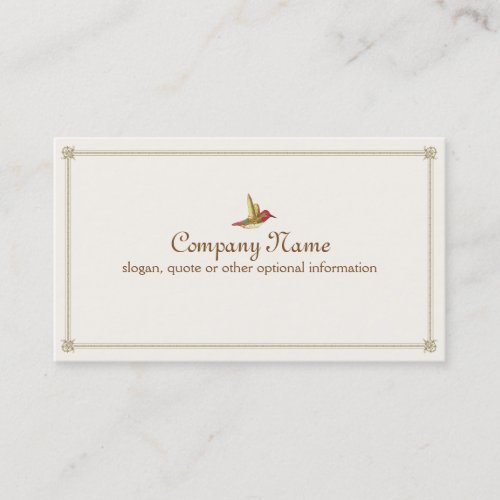 Hummingbird French Inspired Vintage Business Card