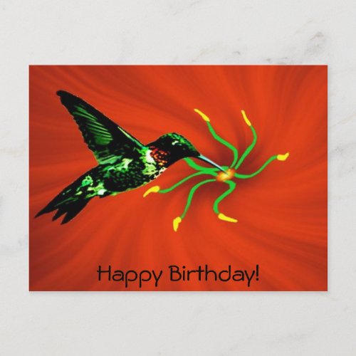 Hummingbird from Heaven Birthday Card