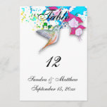 Hummingbird & Fuchsia Wedding Table Number Cards<br><div class="desc">This image comes from a custom acrylic hummingbird and fuchsia painting I did as a custom order .</div>