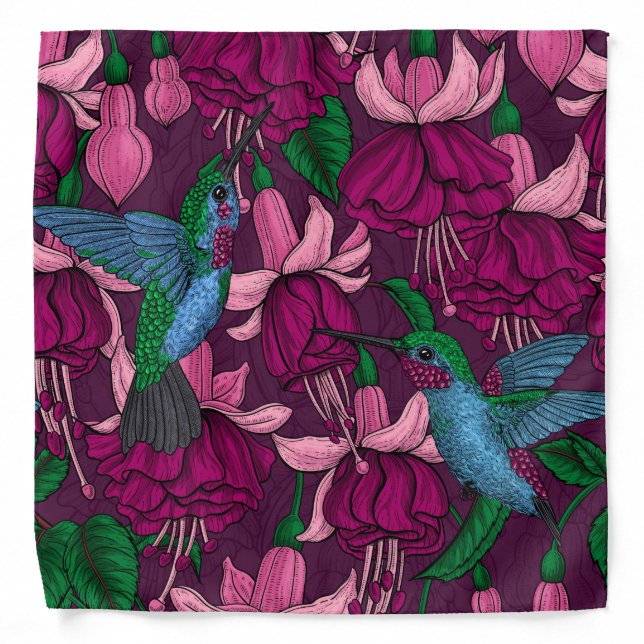 Hummingbird garden bandana (Front)