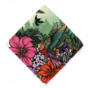 Hummingbird Garden Bandana