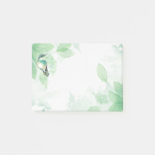 Hummingbird Garden Bird Watercolor Art Post-it Notes